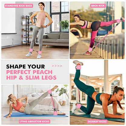 Ankle Resistance Bands with Cuffs, Ankle Bands for Working Out, Ankle Weights for Women