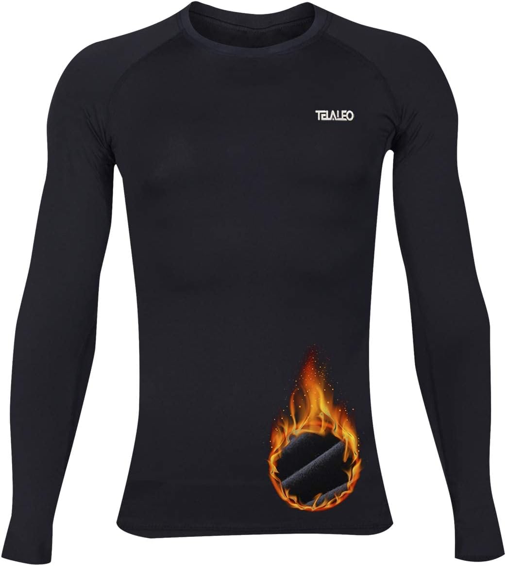 Boys' Girls' Long Sleeve Compression Shirts Thermal Fleece Lined Kids Athletic Sports Tops Leggings Baselayer Set