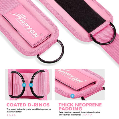 Ankle Resistance Bands with Cuffs, Ankle Bands for Working Out, Ankle Weights for Women