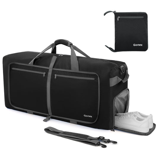 100L Travel Duffle Bags 32" Large Foldable Weekender Bag Waterproof Overnight Bag with Shoes Compartment for Camping
