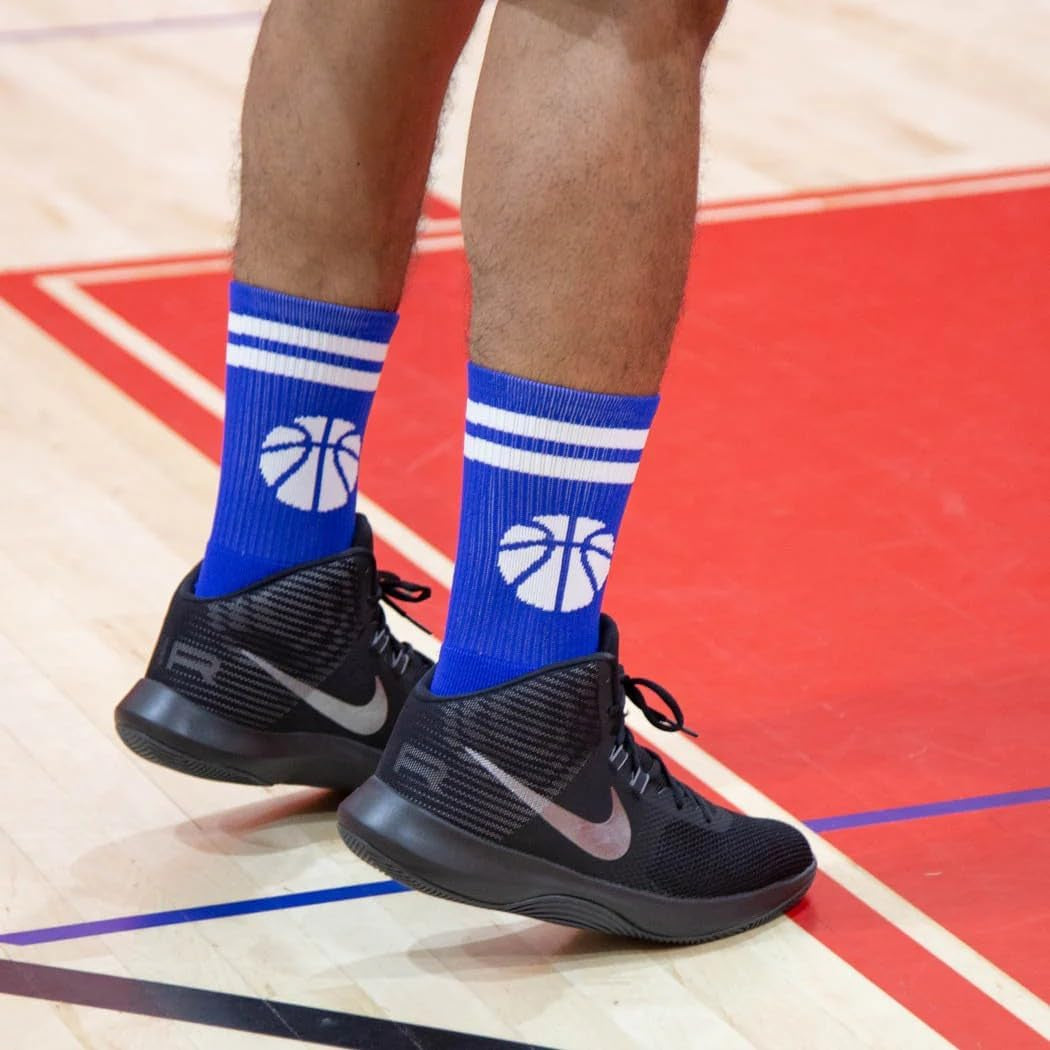 Basketball Performance Crew Socks - Multiple Colors - Youth & Adult - Elite Basketball Mid-Calf Socks