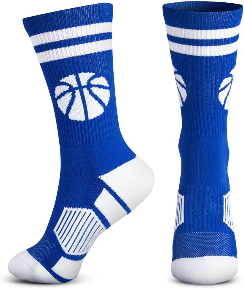 Basketball Performance Crew Socks - Multiple Colors - Youth & Adult - Elite Basketball Mid-Calf Socks