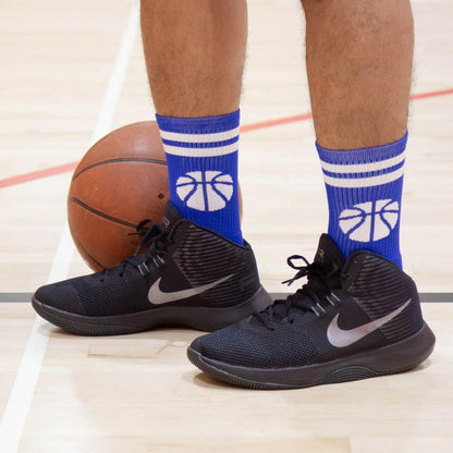 Basketball Performance Crew Socks - Multiple Colors - Youth & Adult - Elite Basketball Mid-Calf Socks