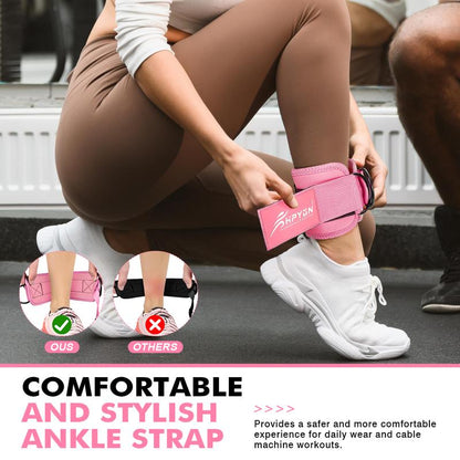 Ankle Resistance Bands with Cuffs, Ankle Bands for Working Out, Ankle Weights for Women